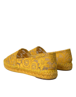 Gelbe Taormina Schnür-Espadrille-Loafer-Schuhe