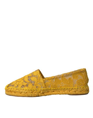 Gelbe Taormina Schnür-Espadrille-Loafer-Schuhe