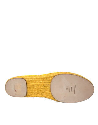 Gelbe Taormina Schnür-Espadrille-Loafer-Schuhe