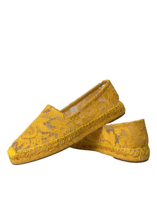 Gelbe Taormina Schnür-Espadrille-Loafer-Schuhe
