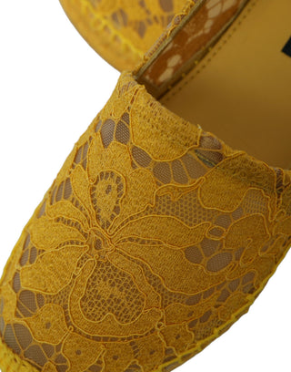 Gelbe Taormina Schnür-Espadrille-Loafer-Schuhe