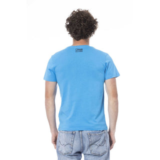 Hellblaues Baumwoll-Herren-T-Shirt