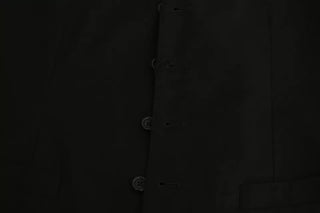 Schwarze Weste aus Wollstretch für formelle Anlässe