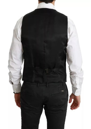 Schwarze Weste aus Wollstretch für formelle Anlässe
