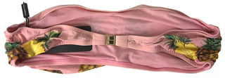 Rosa bedrucktes Beachwear Bikini-Oberteil Badeanzug