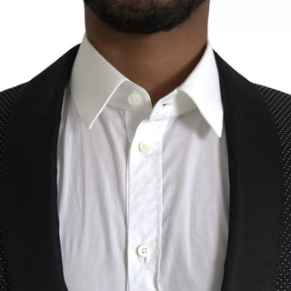 Dark Gray Jacquard MARTINI Single Breasted Coat Blazer