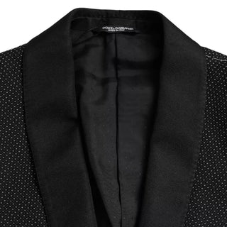 Dark Gray Jacquard MARTINI Single Breasted Coat Blazer