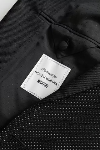 Schwarzer Jacquard MARTINI Einreiher Blazer
