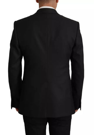 Blazer chaqueta negra de poliéster de un solo botón