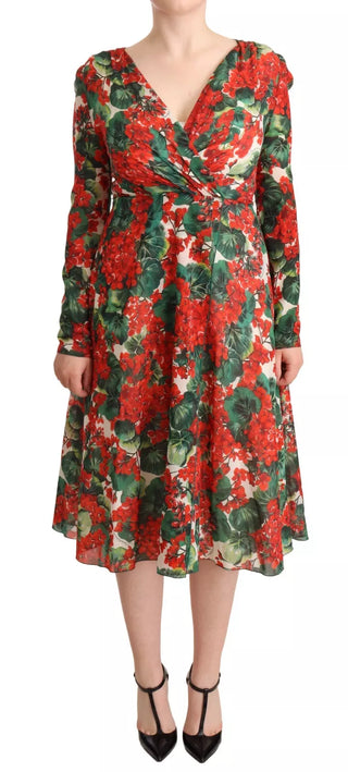 Mehrfarbiges Shift-Kleid mit Portofino-Print