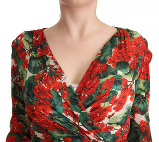 Mehrfarbiges Shift-Kleid mit Portofino-Print