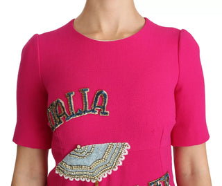 Rosa Italia Forever Kristall-Scheidenkleid