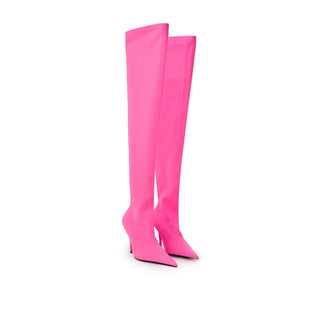 Rosa Polyester-Stiefel