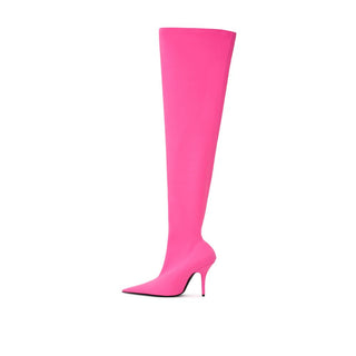 Rosa Polyester-Stiefel