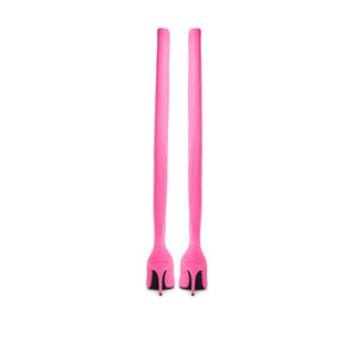 Rosa Polyester-Stiefel