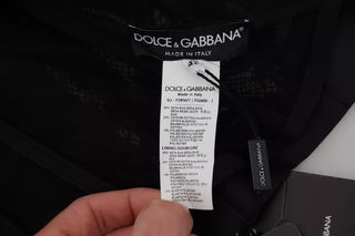 Schwarzes Korsett aus durchsichtiger Spitze mit Organza-Seidenjacke