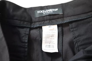 Schwarze High-Waist Tapered Hose
