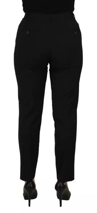 Schwarze High-Waist Tapered Hose
