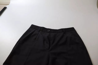 Schwarze High-Waist Tapered Hose