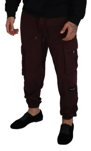 Bordeaux Cargo Jogger Baumwollhose