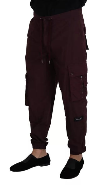Bordeaux Cargo Jogger Baumwollhose