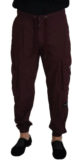 Bordeaux Cargo Jogger Baumwollhose
