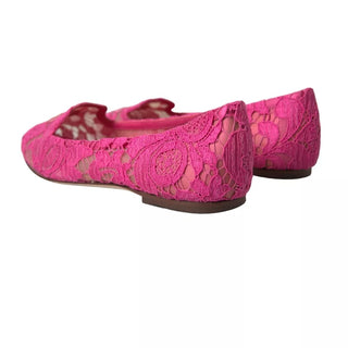 Rosa Taormina Schnürschuhe aus Spitze zum Hineinschlüpfen