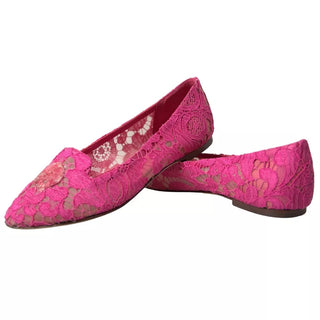 Rosa Taormina Schnürschuhe aus Spitze zum Hineinschlüpfen