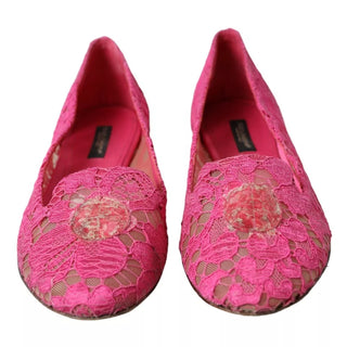 Rosa Taormina Schnürschuhe aus Spitze zum Hineinschlüpfen