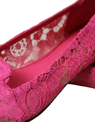 Rosa Taormina Schnürschuhe aus Spitze zum Hineinschlüpfen