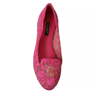 Rosa Taormina Schnürschuhe aus Spitze zum Hineinschlüpfen