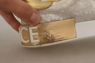 Weiße Portofino Perlmutt-Sneakers Freizeitschuhe
