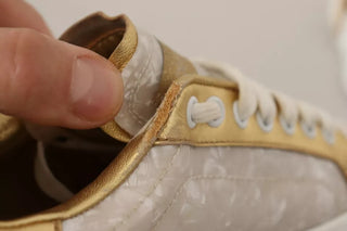 Weiße Portofino Perlmutt-Sneakers Freizeitschuhe
