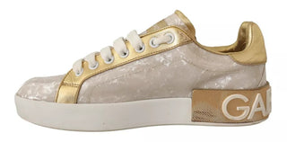 Weiße Portofino Perlmutt-Sneakers Freizeitschuhe
