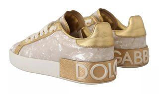 Weiße Portofino Perlmutt-Sneakers Freizeitschuhe