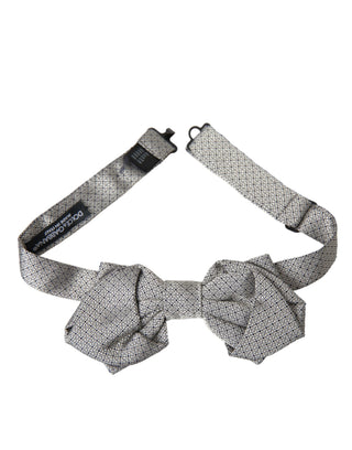 Pajarita para hombre de seda gris con cuello ajustable