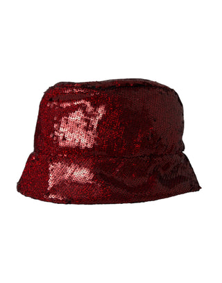 Roter Pailletten-Nylon-Fischerhut für Herren