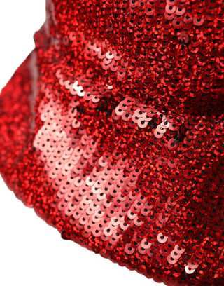 Roter Pailletten-Nylon-Fischerhut für Herren