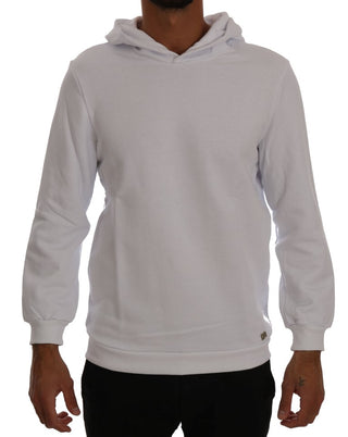 Weißer Kapuzenpullover aus Baumwolle
