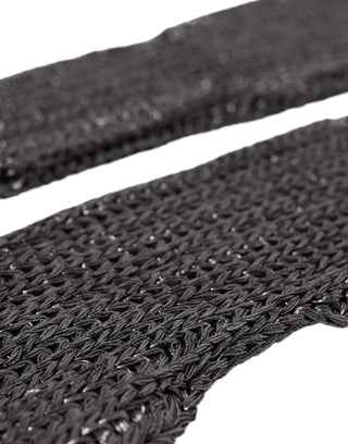 Graue Viskose Gestrickte Fingerlose Handschuhe