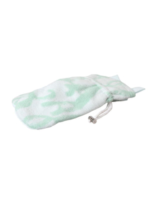 White Nylon Fleece Wrist Length Mitten Gloves