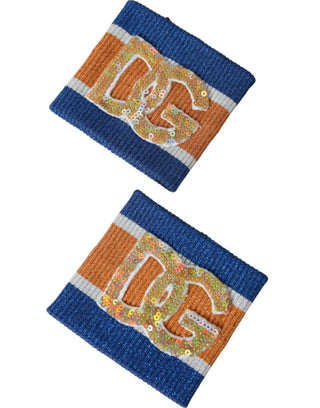 Pulsera multicolor de viscosa con logo de lentejuelas