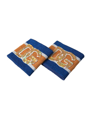 Pulsera multicolor de viscosa con logo de lentejuelas