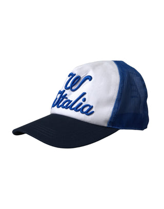 Blau Weiß Schwarz Italien Mesh Baseballmütze