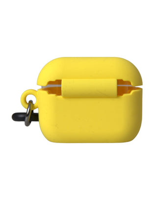 Gelbe Silikonhülle für Airpods mit geprägtem Logo