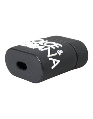 Funda para Airpods de silicona blanca y negra con logo en relieve