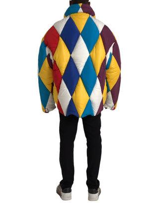 Chaqueta acolchada cortavientos multicolor para hombre