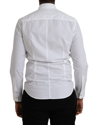 Camisa de vestido de manga larga de algodón blanco MARTINI