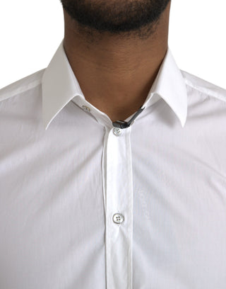 Camisa de vestido de manga larga de algodón blanco MARTINI