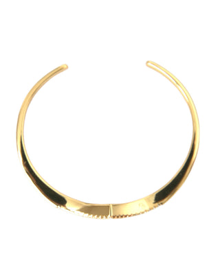 Geschwungene Flügelmanschette Skyfall Gold CZ 925 Armband